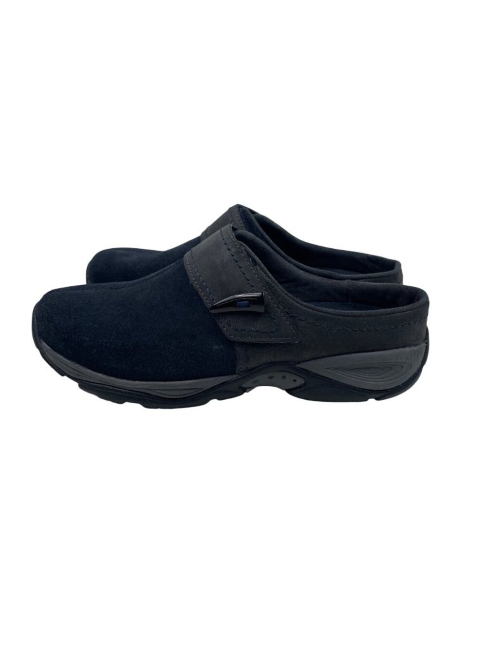 Easy Spirit ELIANA Blue Suede Leather Buckle Slip On Clogs Women's Size 7.5